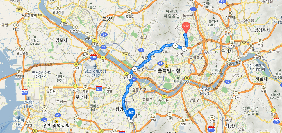Geumcheon Interchange on Seohaean Expressway