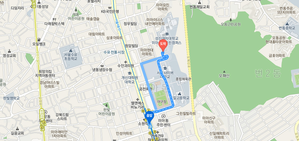 성신여대-찾아오시는길-미아운정캠퍼스-지하철-4호선 미아역