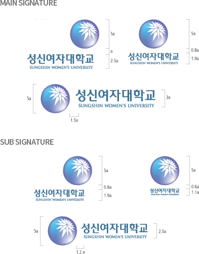MAIN SIGNATURE 성신여자대학교, SUB SIGNATURE 성신여자대학교