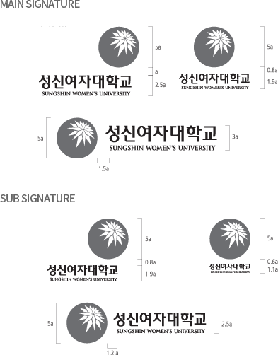 MAIN SIGNATURE 성신여자대학교, SUB SIGNATURE 성신여자대학교
