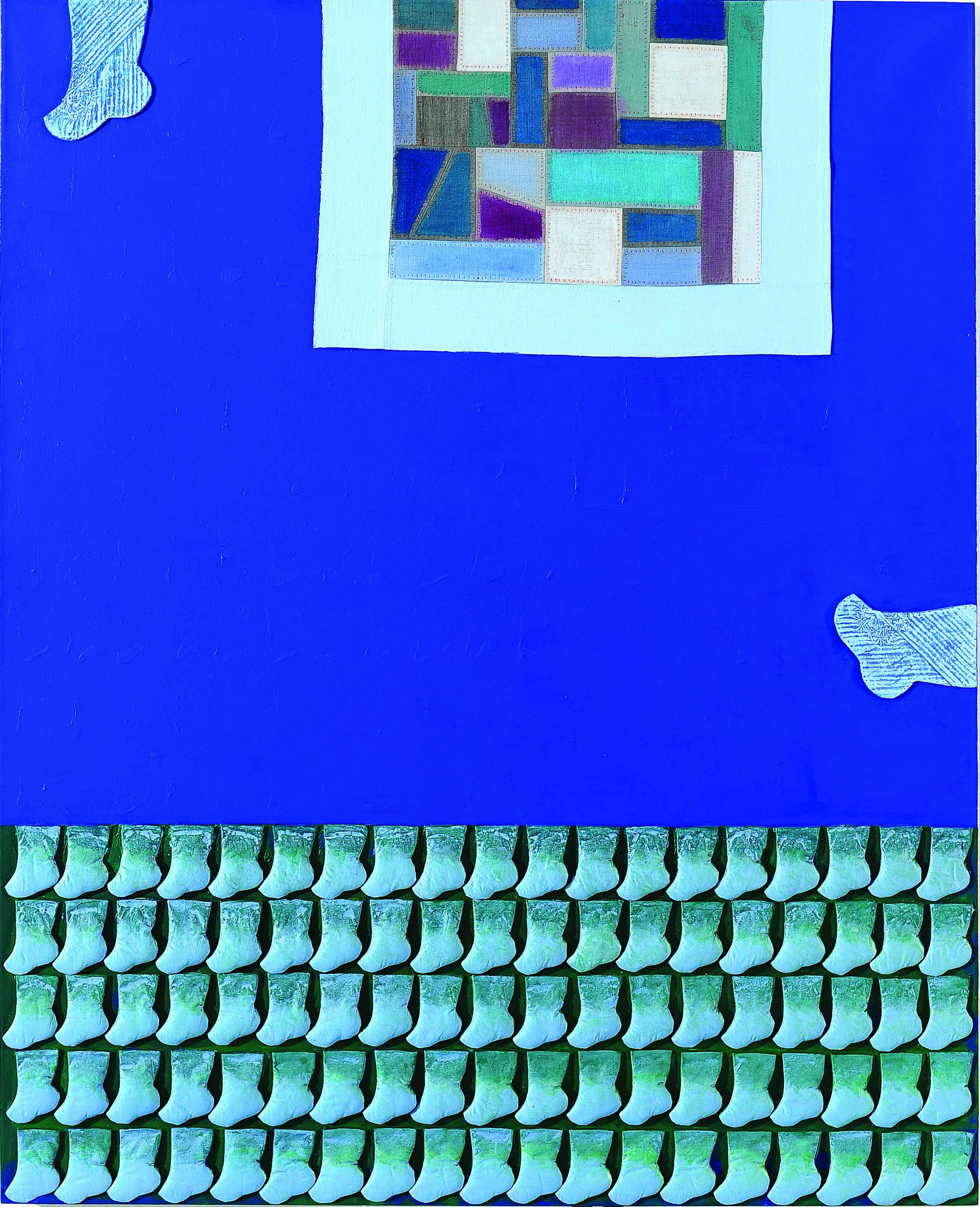 크기 : 162x130cm
재료 :  캔버스에 유채, 천
제작년도 : 2005년