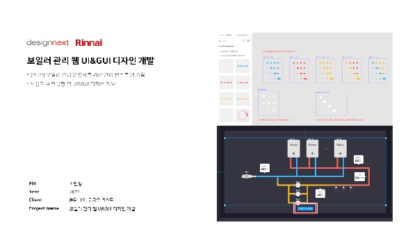 (린나이_디자인넥스트) 보일러 관리 웹 UI&GUI 디자인 개발 대표이미지